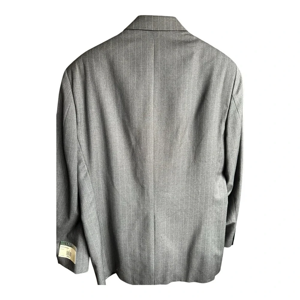 Ralph Lauren Men Total Comfort Suit Separates Jacket Gray Stripe Wool 42Reg $325